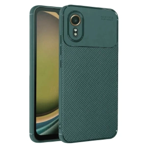 Mey İthalat®  Samsung Galaxy XCover 7 Kılıf Auto Focus Karbon Kapak - Yeşil