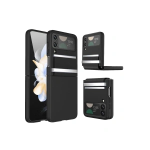 Mey İthalat® Samsung Galaxy Z Flip 3 Kılıf Belt Flip Kapak - Siyah