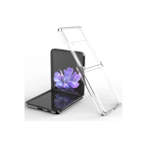 Mey İthalat®  Samsung Galaxy Z Flip 3 Kılıf Fold TPU Silikon - Şeffaf