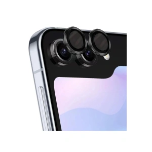 Mey İthalat®  Samsung Galaxy Z Flip 5 Valdez Metal Kamera Lens - Siyah