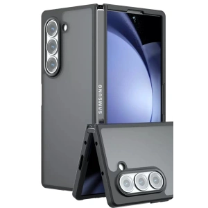Mey İthalat®  Samsung Galaxy Z Fold 5 Kılıf Blur Fold Kapak - Mat Siyah