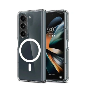 Mey İthalat® Samsung Galaxy Z Fold 6 Kılıf Magneticsafe Şeffaf Silikon - Şeffaf