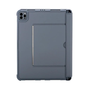 Mey İthalat®  T5510D iPad Pro 13 (2024) Kılıf Palermo Ledli Klavyeli Standlı Tablet Kılıfı - Siyah
