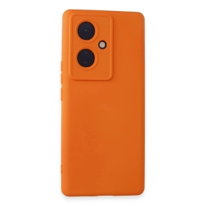 Mey İthalat® Vivo V29 Lite Kılıf Nano içi Kadife Silikon - Turuncu