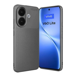 Mey İthalat®  Vivo V60 Lite Auto Focus Karbon Kapak - Gri