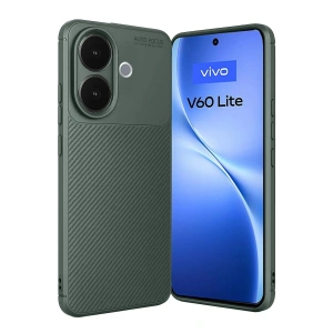 Mey İthalat®  Vivo V60 Lite Auto Focus Karbon Kapak - Koyu Yeşil