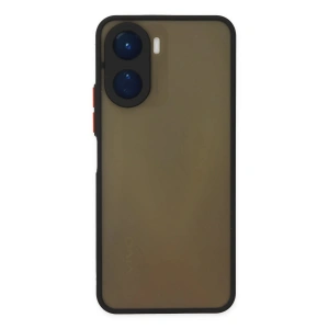 Mey İthalat®  Vivo Y16 Kılıf Montreal Silikon Kapak - Siyah