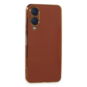 Mey İthalat®  Vivo Y17S Kılıf Volet Silikon - Kırmızı