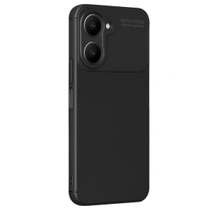 Mey İthalat®  Vivo Y18 Kılıf Auto Focus Karbon Kapak - Siyah