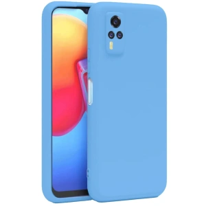 Mey İthalat®  Vivo Y53S Kılıf Nano içi Kadife Silikon - Mavi