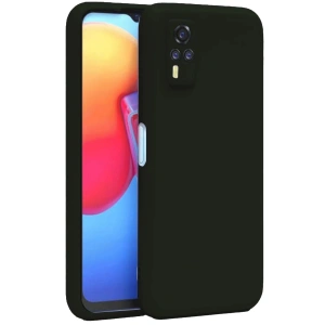Mey İthalat®  Vivo Y53S Kılıf Nano içi Kadife Silikon - Siyah