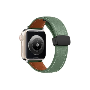 Mey İthalat®   Watch 38mm KR414 Daks Deri Kordon - Koyu Yeşil