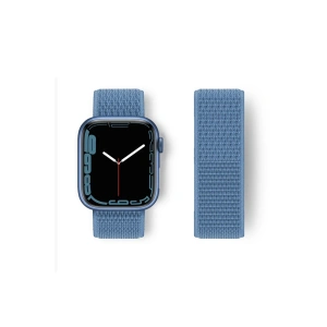 Mey İthalat®   Watch 42mm Hasırlı Cırtcırtlı Kordon - Mavi