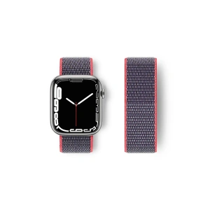 Mey İthalat®   Watch 42mm Hasırlı Cırtcırtlı Kordon - Pembe