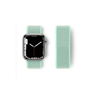 Mey İthalat®   Watch 42mm Hasırlı Cırtcırtlı Kordon - Turkuaz