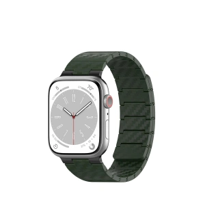 Mey İthalat®  Watch 45mm Carbon Steel Kordon - Koyu Yeşil