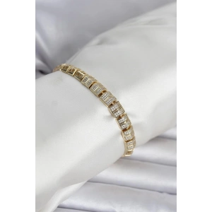 Mey İthalat® Xuping Zirkon Taşlı Gold Renk Kadın Bileklik