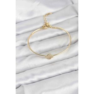 Mey İthalat® Yonca Model Gold Renk Kadın Bileklik