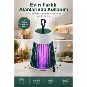 Mor Işıklı Taşınabilir Sineksavar Lamba Tek Tuşlu Koruyucu Gövdeli Kullanışlı Cihaz