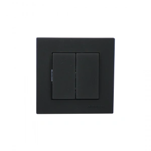 MUTLUSAN RİTA-2220 402 0284 POŞETLİ SİYAH - KOMÜTATÖR - 2Lİ ANAHTAR PRİZ VİDALI - ÇERÇEVELİ (5468)