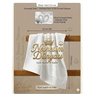 Nevresim Dünyası Prime Havlu 60x110 Beyaz