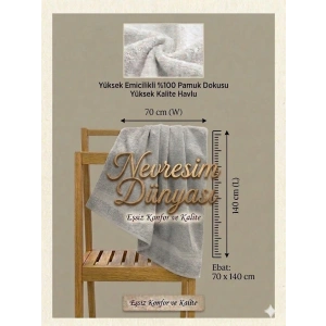 Nevresim Dünyası Prime Havlu 70x140 Gri