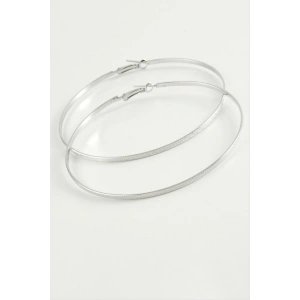 Noktalı Metal Halka Küpe 8-10 cm
