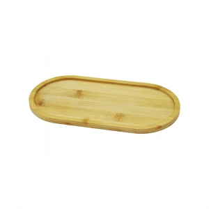 OVAL AHŞAP BAMBU YAĞDANLIK ALTLIK 12X23CM (5468)