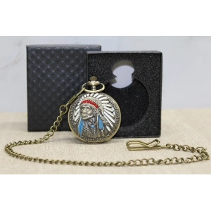 Özel Kutulu Kızılderili Köstekli Saat Alk4677