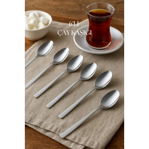 Paslanmaz Çelik 6’lı Çay Kaşığı Seti