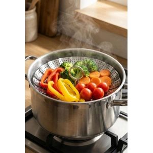 Paslanmaz Çelik Katlanabilir Buharda Pişirme Ve Haşlama Aparatı 27 cm