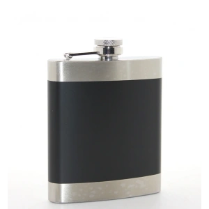 Paslanmaz Çelik Tekli 7 Oz Matara Siyah