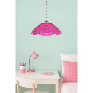 Pembe Akrilik Avize Modern Dekoratif Aydınlatma 35x35x12 cm