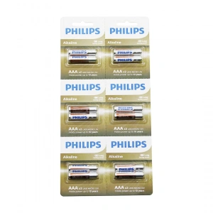 PHILIPS  ALKALİNE İNCE - AAA - 1.5V  PİL  12PCS= 2Lİ X 6 (5468)