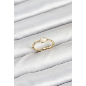 Pirinç Gold Renk Kalpli Model Kadın Yüzük
