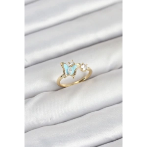 Pirinç Gold Renk Kelebek Model Kadın Yüzük