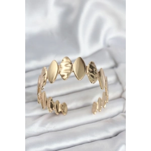 Pirinç Gold Renk Parçalı Model Kadın Bileklik