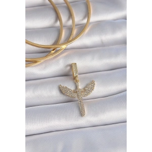 Pirinç Gold Renk Zirkon Taşlı Mikail Model Ajda Charm