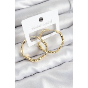 Pirinç Halka Model Gold Renk Kadın Küpe