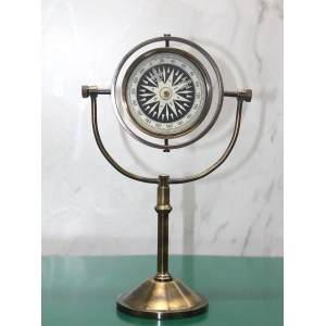 Pirinç Masa Üstü Pusula Model 4