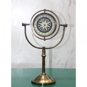 Pirinç Masa Üstü Pusula Model 4