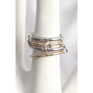 Pirinç Mix Renk 4Lü Model Kadın Yüzük