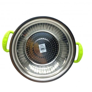 PLASTİK RENKLİ KULP METAL SEPET SÜZGEÇ 26CM. (5468)