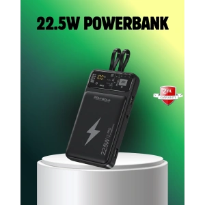 Powerbank Dahili Ekranlı 10000 mAh Çift Kablolu