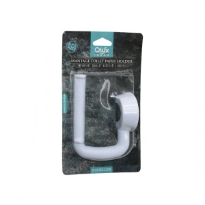 QLUX L-00107 AVANTAGE TUVALET KAĞITLIK  BEYAZ PLASTİK   YAPIŞKANLI - VİDALI MONTAJ (5468)