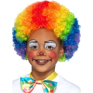 Rengarenk Kıvırcık Afro Peruk Bonus Saç