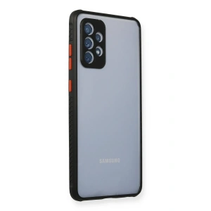Samsung Galaxy A72 Kılıf Miami Şeffaf Silikon - Siyah
