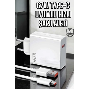 Şarj Aleti Turbo Hızlı 67W Type-C Hızlı Şarj