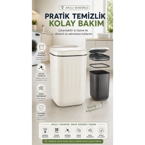Sensörlü Çalışan Hareketle Aktivite Olan Çöp Kutusu Anti-bakteri