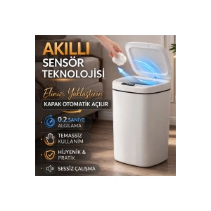 Sensörlü Çöp Kovası Otomatik Kapak Temassız
